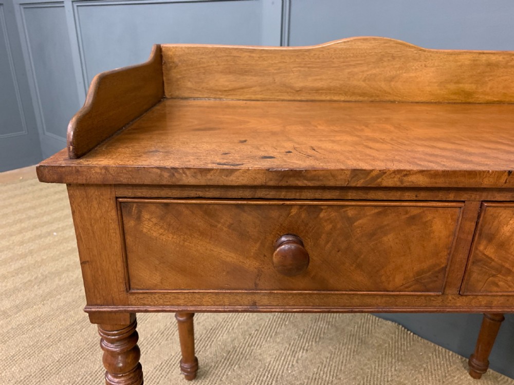 Victorian Mahogany 2 Drawer Side Table View XII