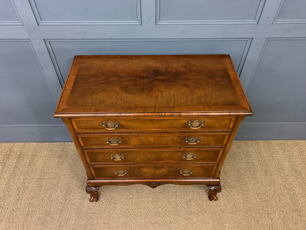 Queen Anne Style Burr Walnut Chest of Drawers View II