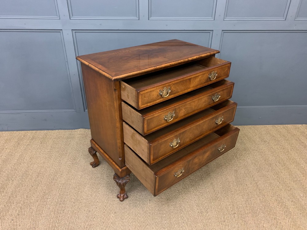 Queen Anne Style Burr Walnut Chest of Drawers View IV