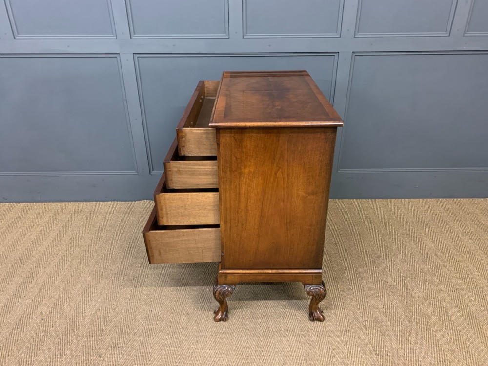 Queen Anne Style Burr Walnut Chest of Drawers View V