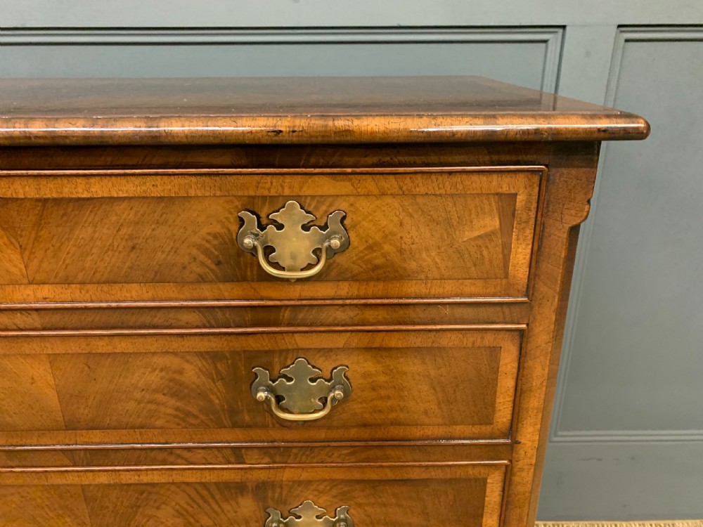Queen Anne Style Burr Walnut Chest of Drawers View VIII