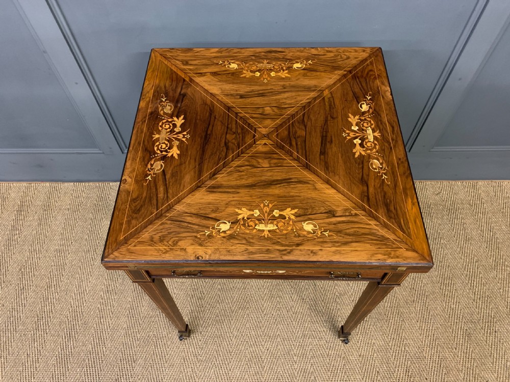 Inlaid Rosewood Envelope Games Table View II