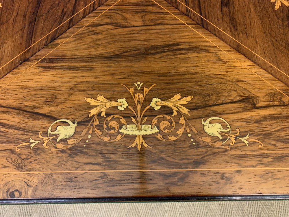 Inlaid Rosewood Envelope Games Table View III