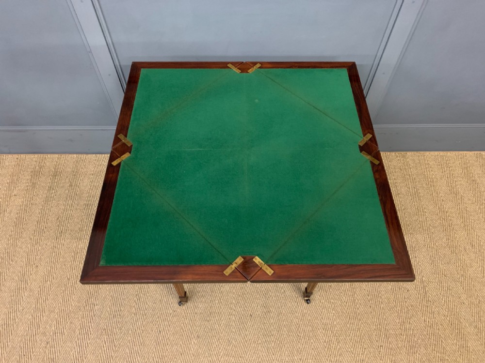 Inlaid Rosewood Envelope Games Table View V