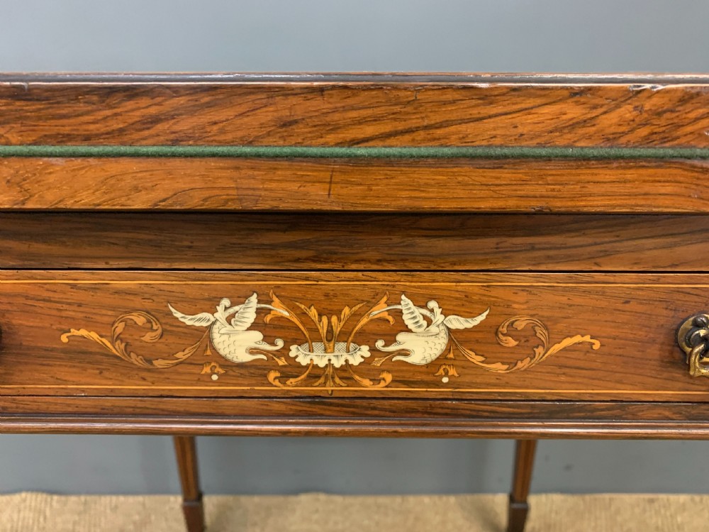 Inlaid Rosewood Envelope Games Table View VII