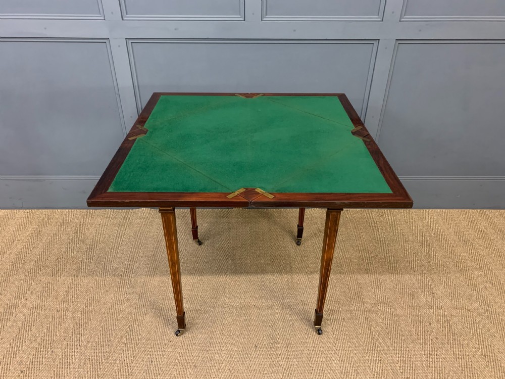 Inlaid Rosewood Envelope Games Table View X
