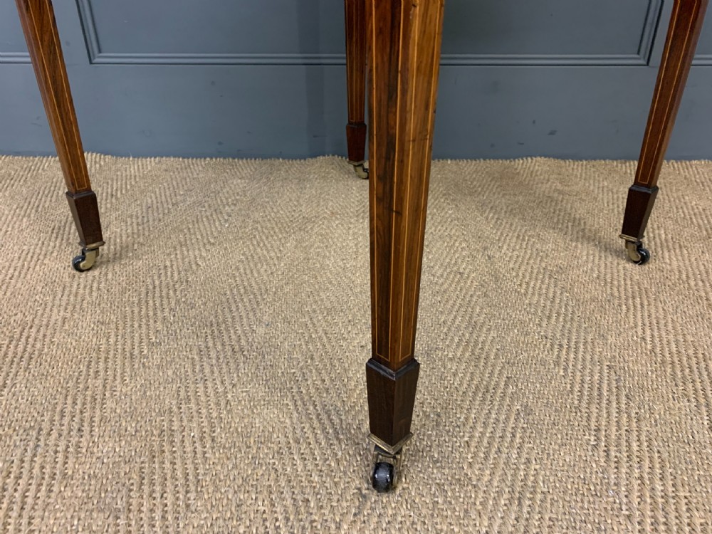 Inlaid Rosewood Envelope Games Table View XIII