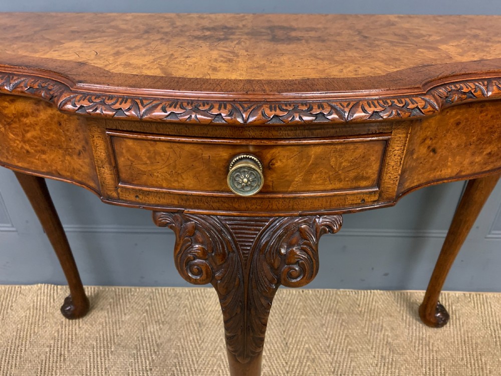 Burr Walnut Console Table View II