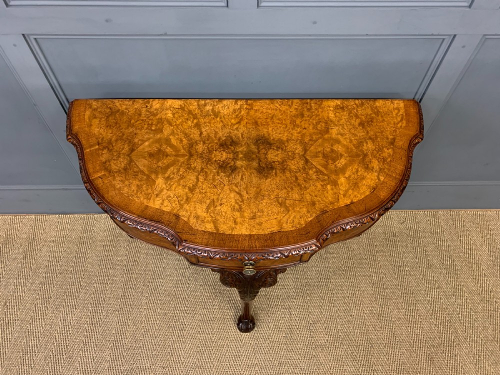 Burr Walnut Console Table View III