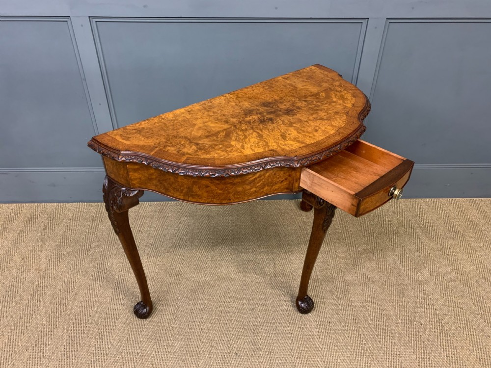 Burr Walnut Console Table View V