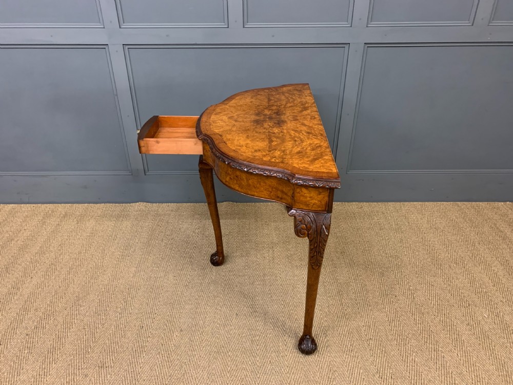 Burr Walnut Console Table View XIII