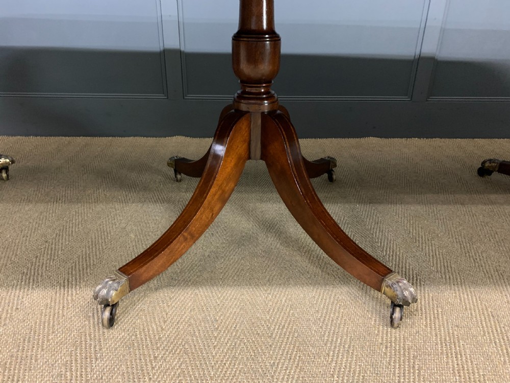 Flame Mahogany Triple Pillar Dining Table View VII