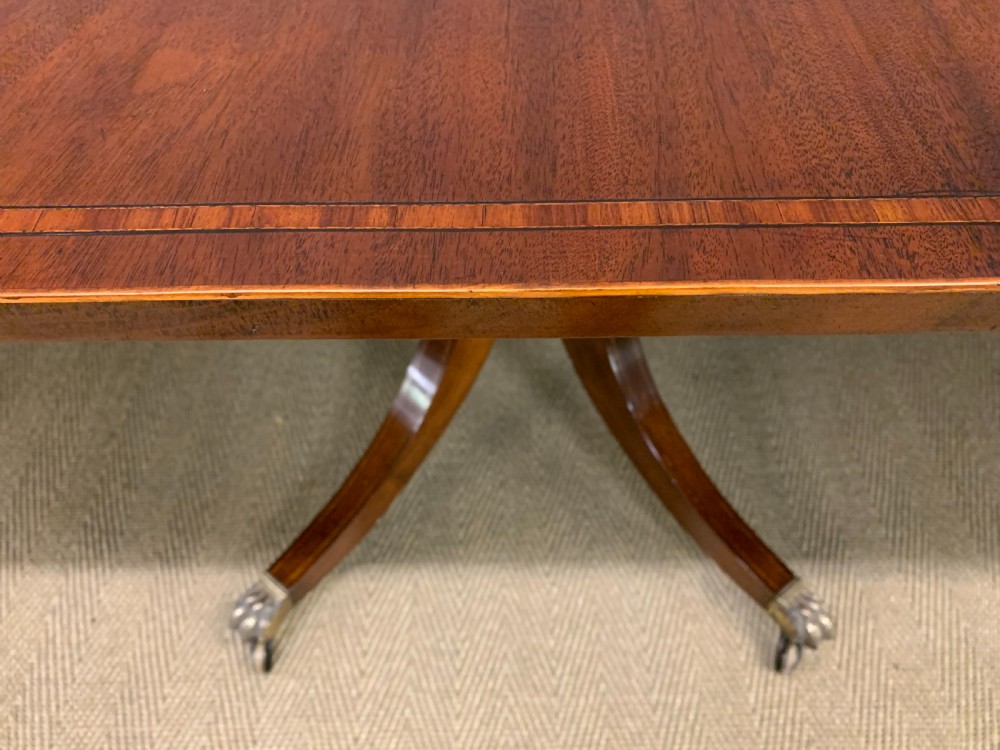 Flame Mahogany Triple Pillar Dining Table View X