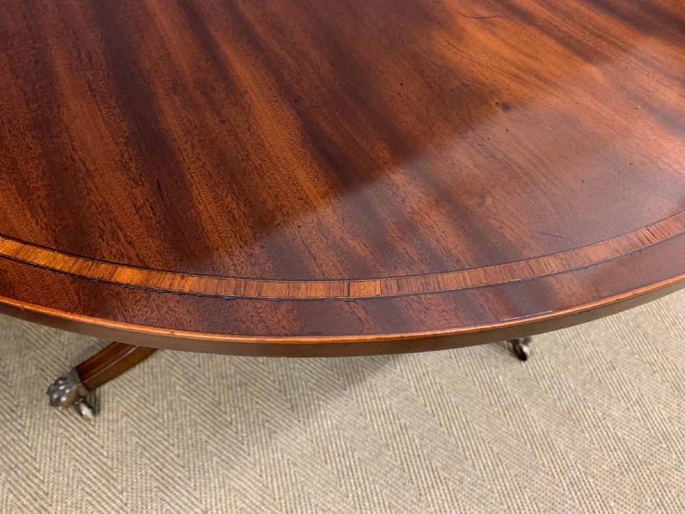 Flame Mahogany Triple Pillar Dining Table View XI