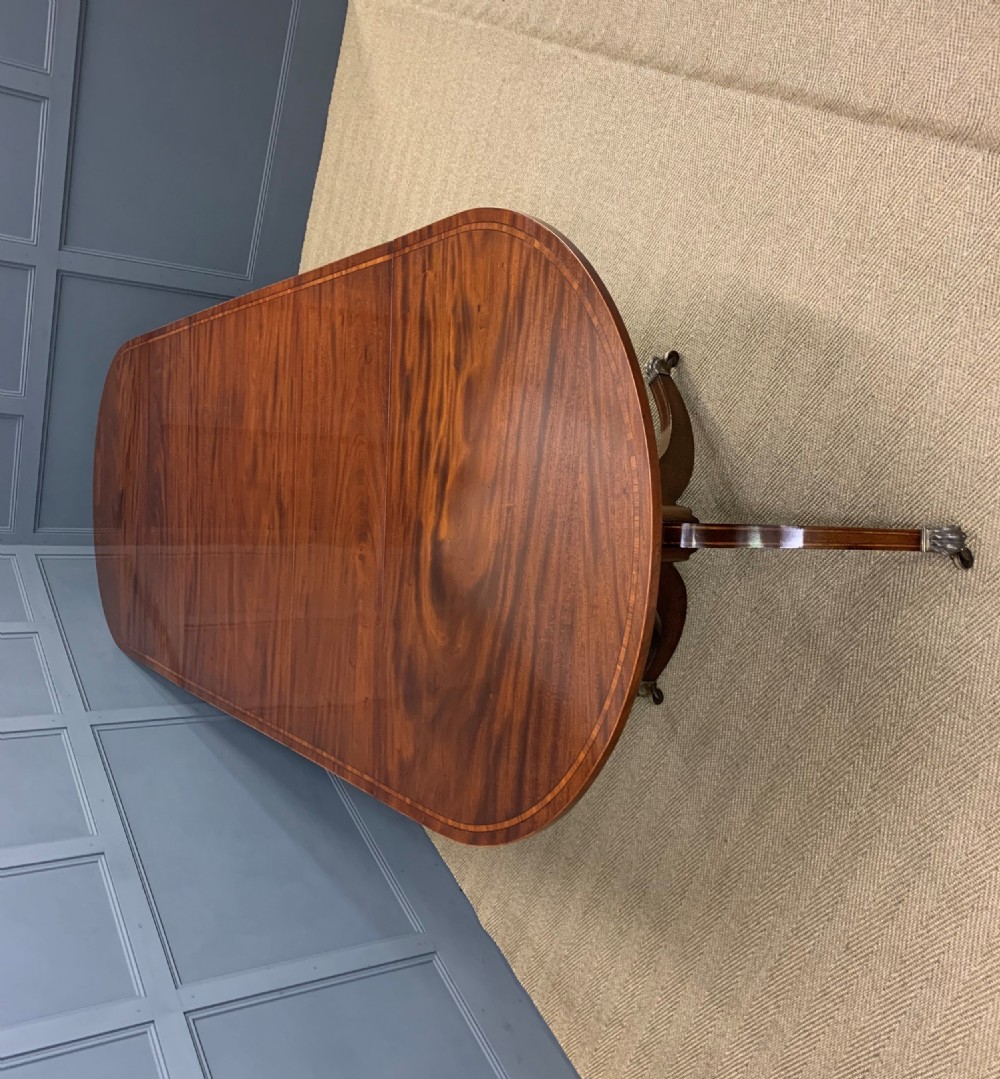 Flame Mahogany Triple Pillar Dining Table View XIV