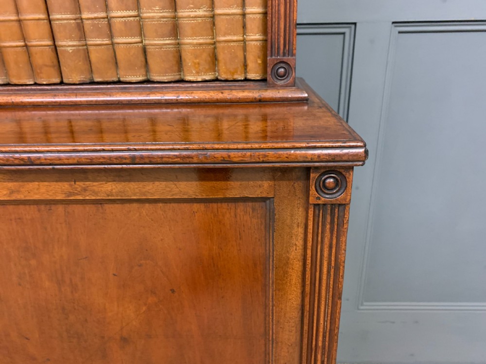 Georgian Mahogany Open Bookcase Cabinet View V