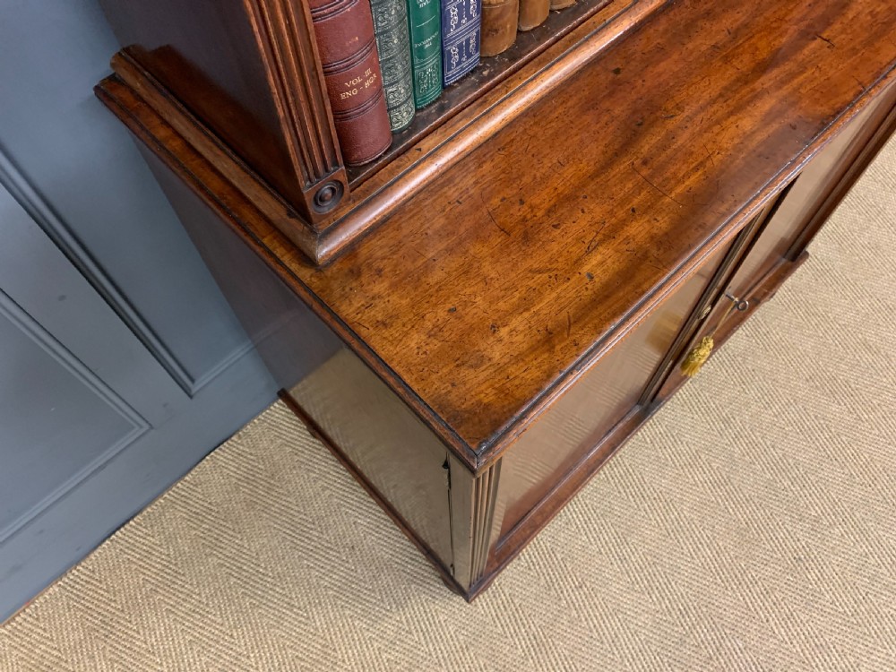 Georgian Mahogany Open Bookcase Cabinet View VII