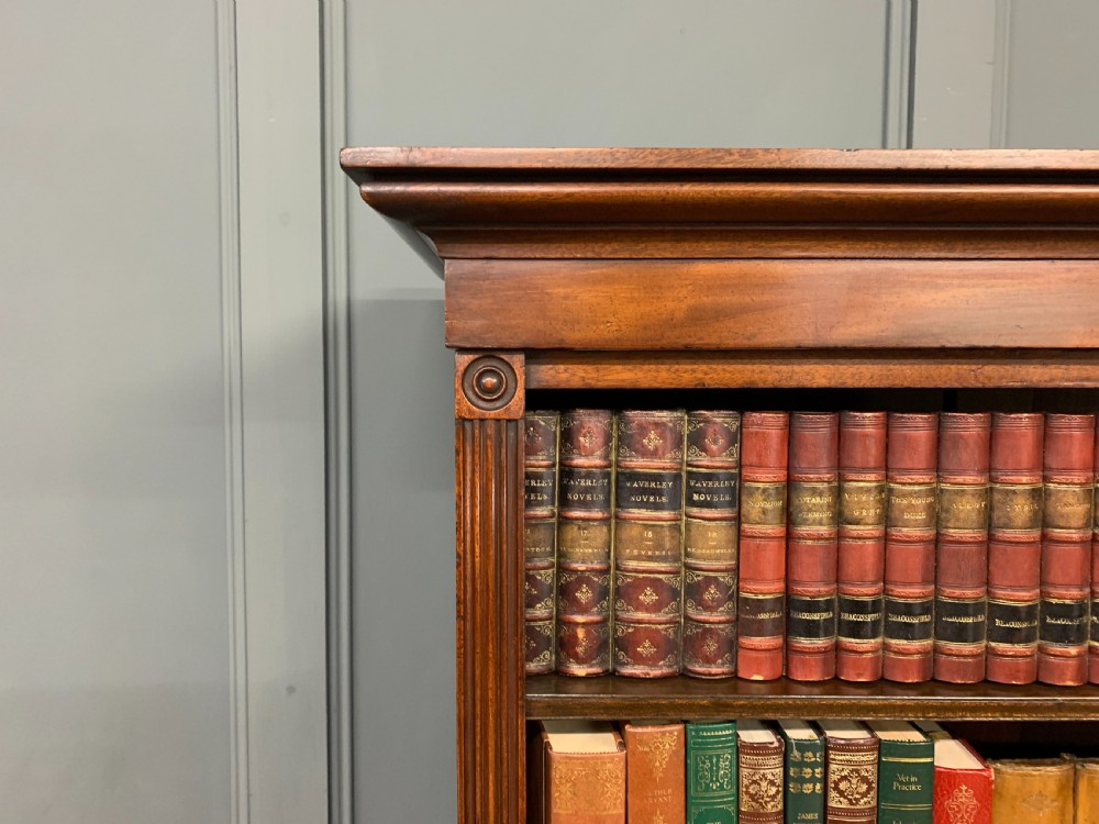 Georgian Mahogany Open Bookcase Cabinet View IX