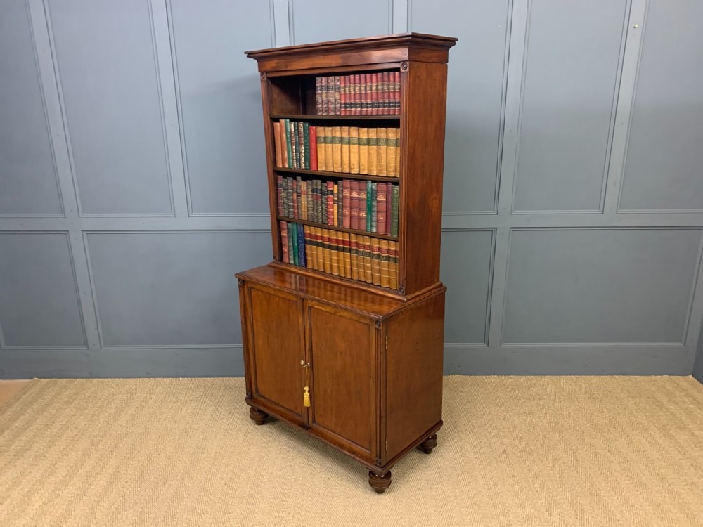 Georgian Mahogany Open Bookcase Cabinet View XIII