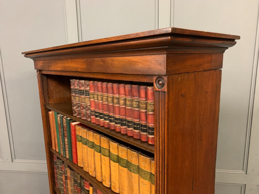 Georgian Mahogany Open Bookcase Cabinet View XV