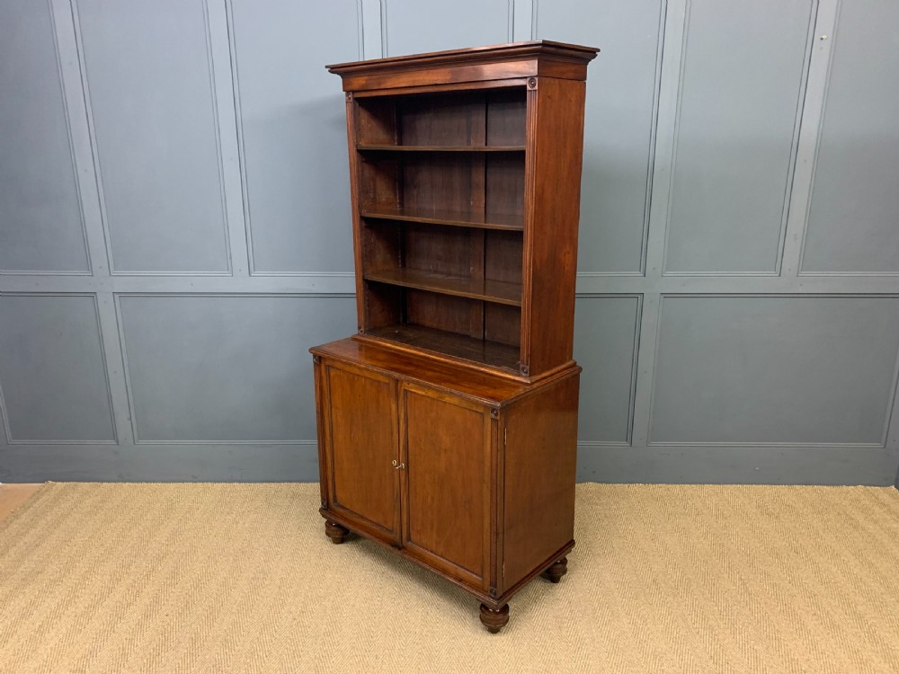 Georgian Mahogany Open Bookcase Cabinet View XVI