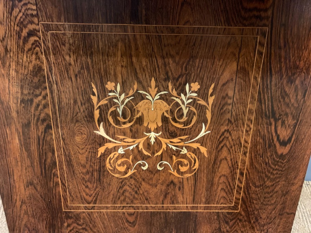 Late Victorian Inlaid Rosewood Davenport View III