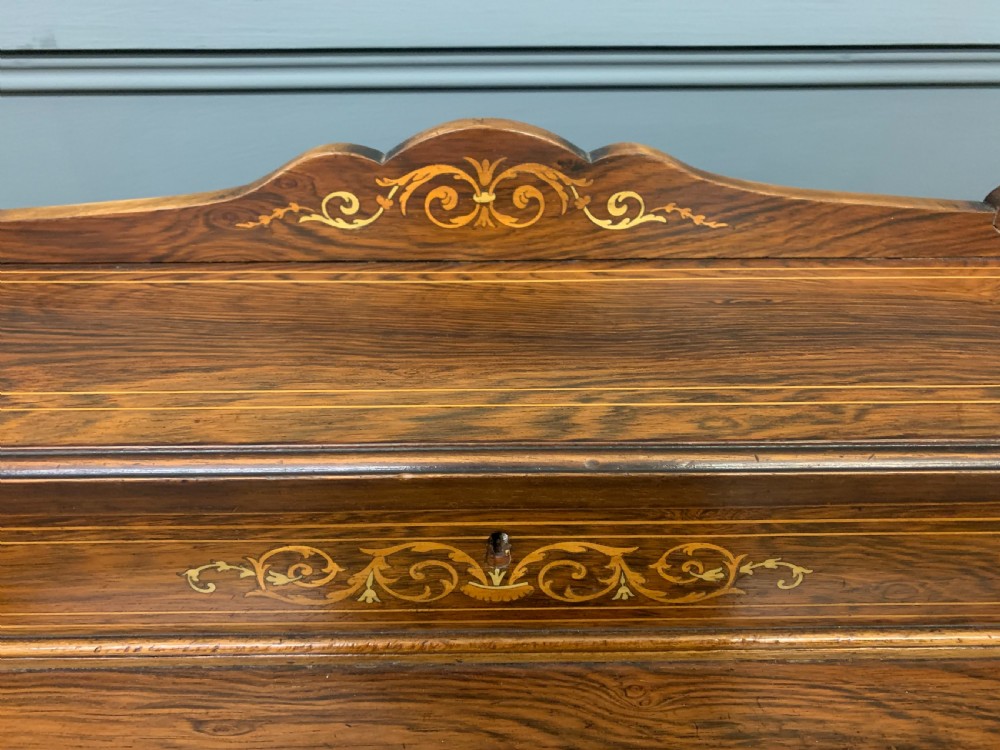 Late Victorian Inlaid Rosewood Davenport View VI