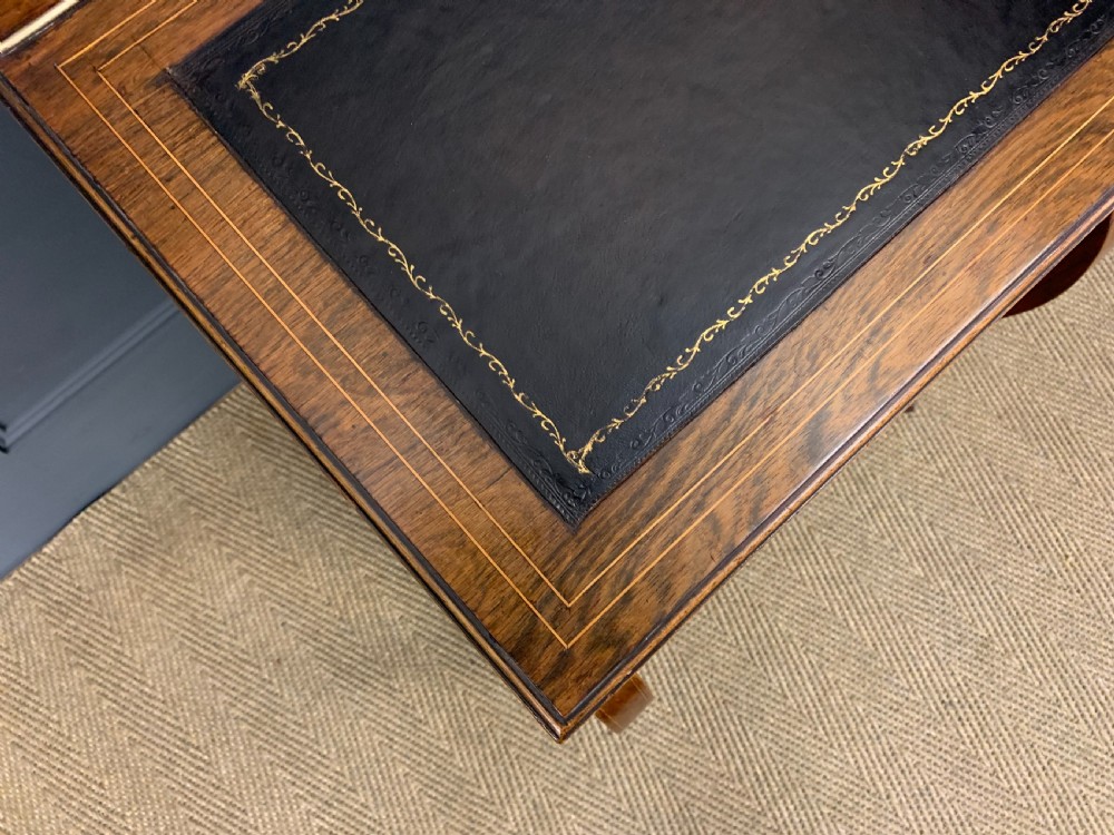 Late Victorian Inlaid Rosewood Davenport View VII