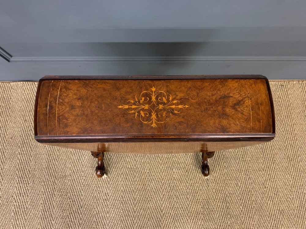 Victorian Inlaid Burr Walnut Baby Sutherland Table View III