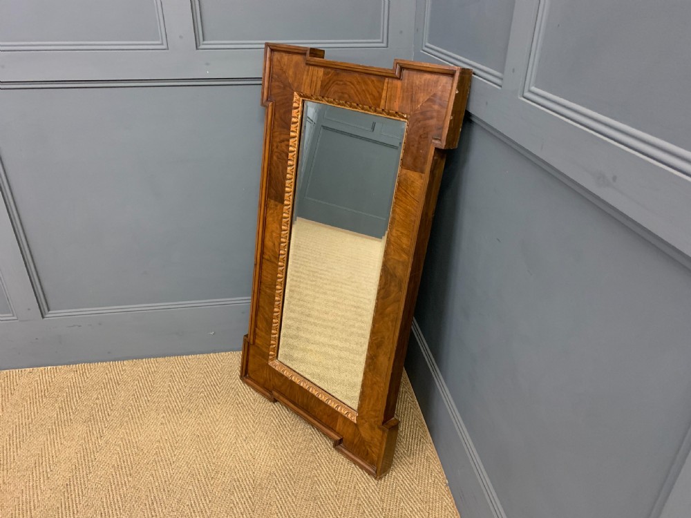 Walnut and Gilt Wall Mirror