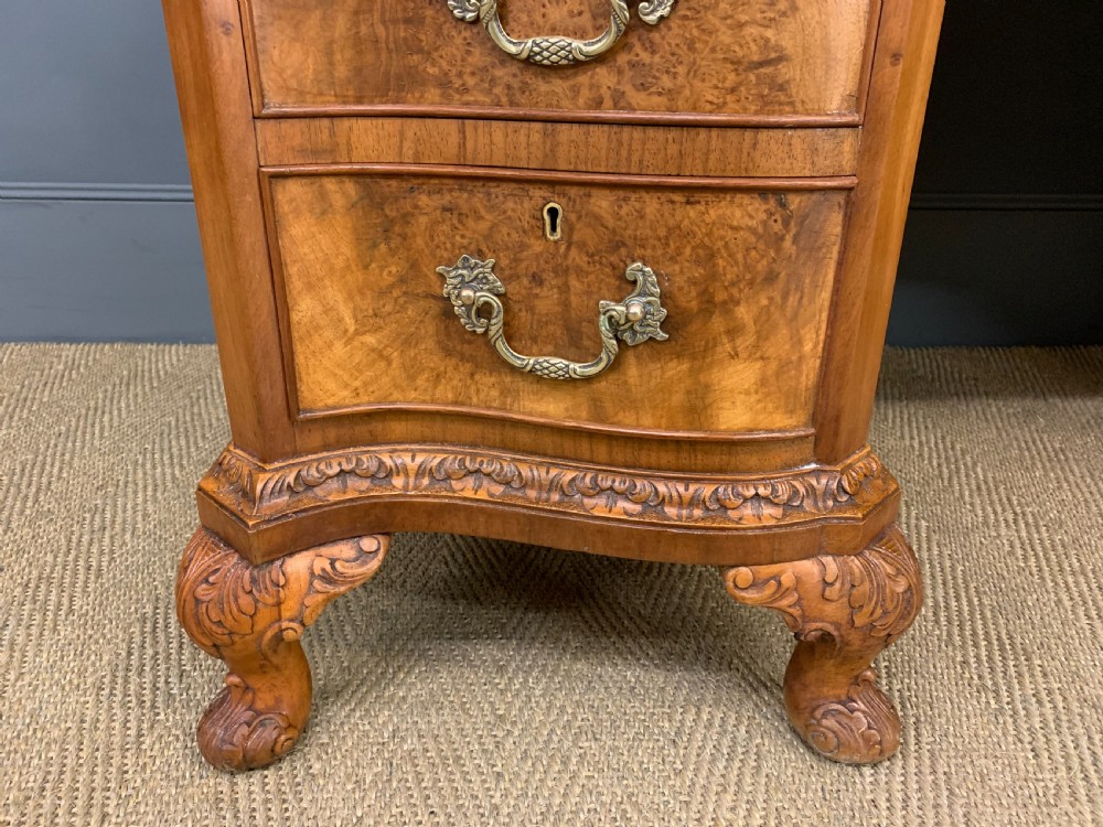 Burr Walnut Pedestal Desk View IV