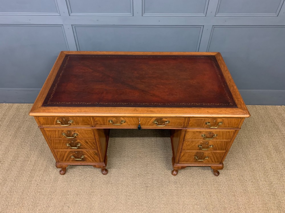 Flame Mahogany Pedestal Desk View IV