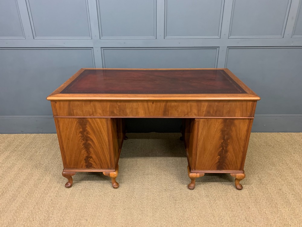 Flame Mahogany Pedestal Desk View XV