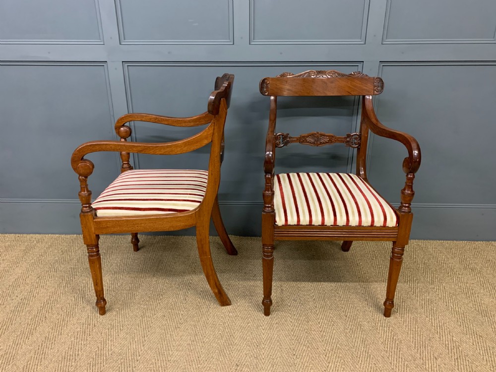 Set of 10 William IV Mahogany Dining Chairs View V