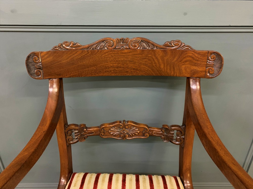 Set of 10 William IV Mahogany Dining Chairs View X