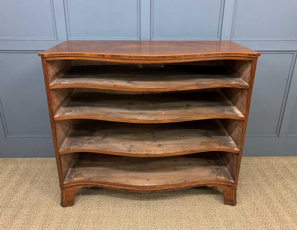 Georgian Inlaid Mahogany Serpentine Chest of Drawers View III