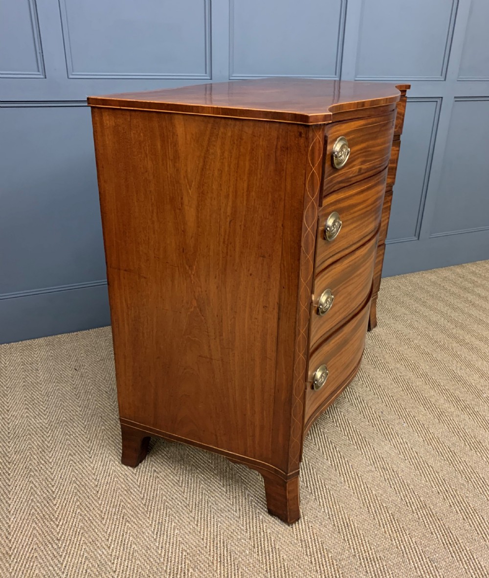 Georgian Inlaid Mahogany Serpentine Chest of Drawers View XV