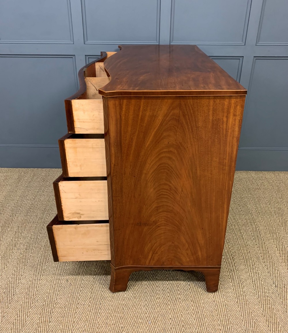 Georgian Inlaid Mahogany Serpentine Chest of Drawers View XVI
