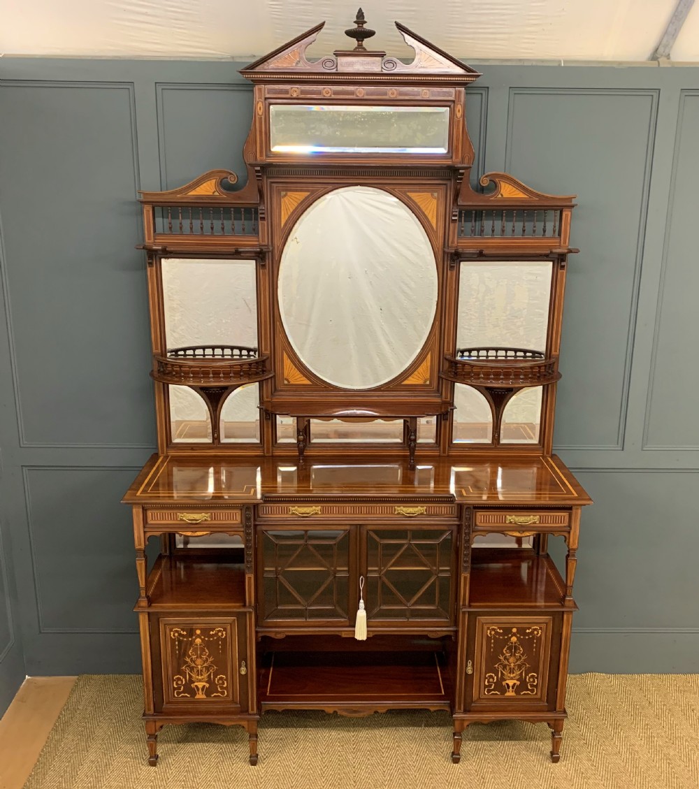 Substantial Inlaid Mahogany Parlour Cabinet View II