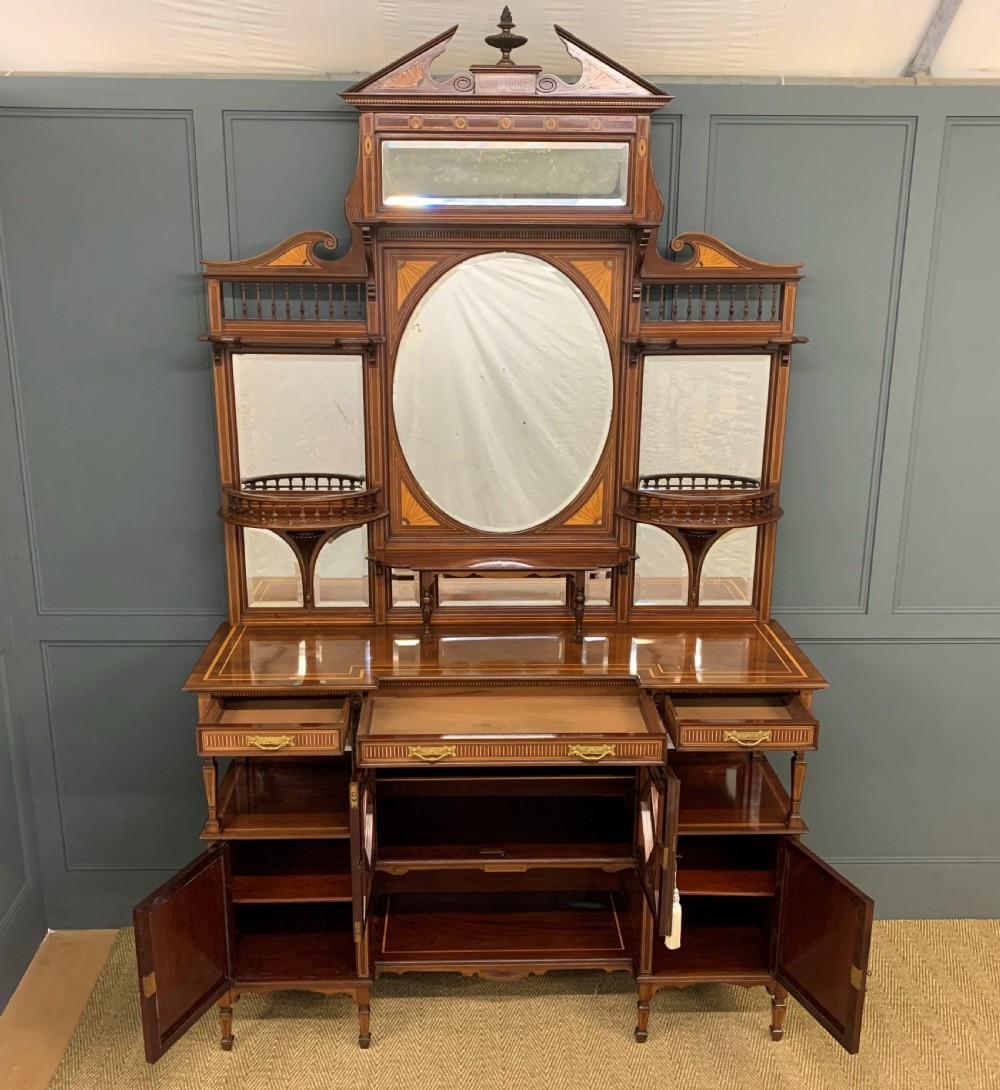 Substantial Inlaid Mahogany Parlour Cabinet View VI
