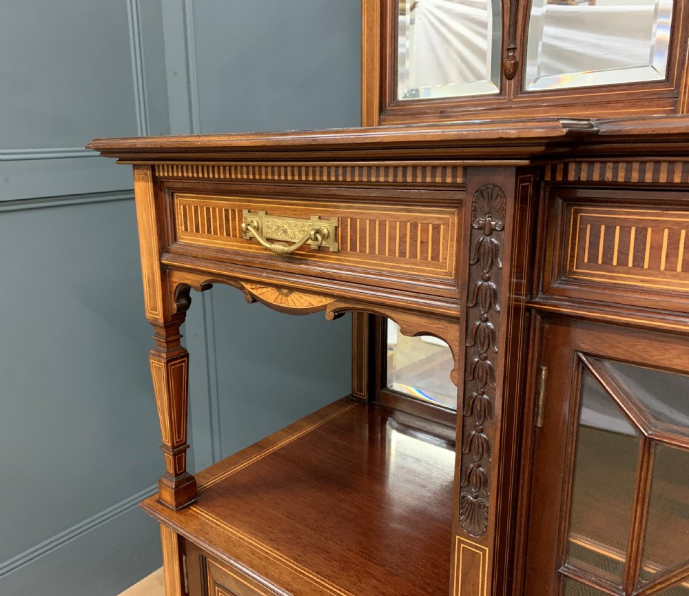 Substantial Inlaid Mahogany Parlour Cabinet View XII