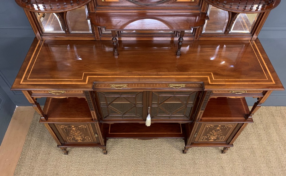 Substantial Inlaid Mahogany Parlour Cabinet View XX