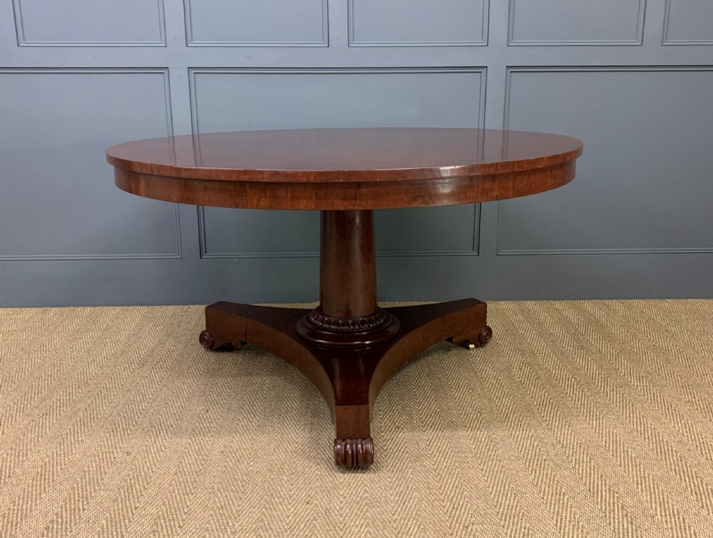 William IV Figured Mahogany Supper Table by Gillows View VII