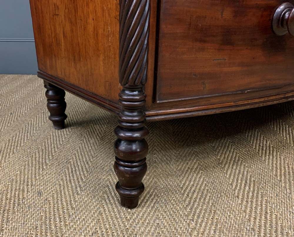 Large George IV Mahogany Bow Fronted Chest of Drawers View XI