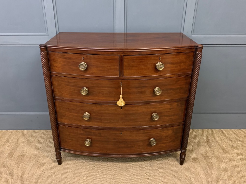Georgian Mahogany Bow Fronted Chest of Drawers