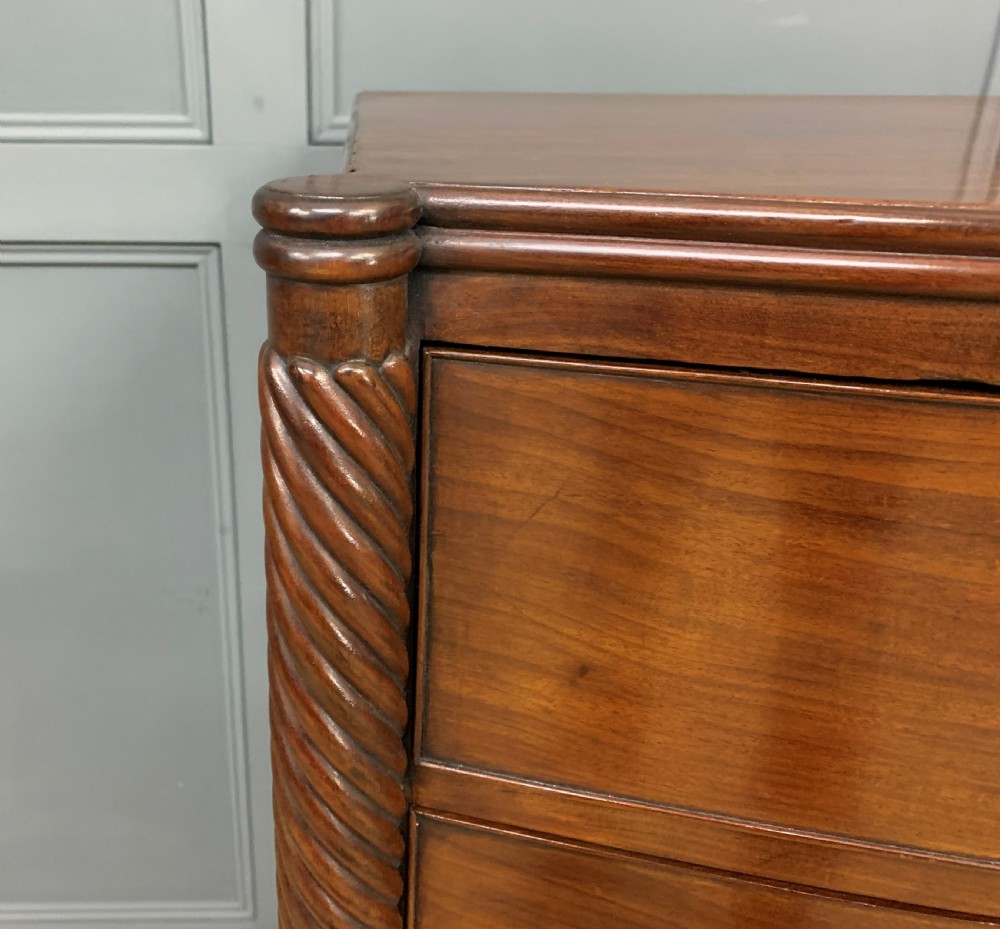 Georgian Mahogany Bow Fronted Chest of Drawers View VIII