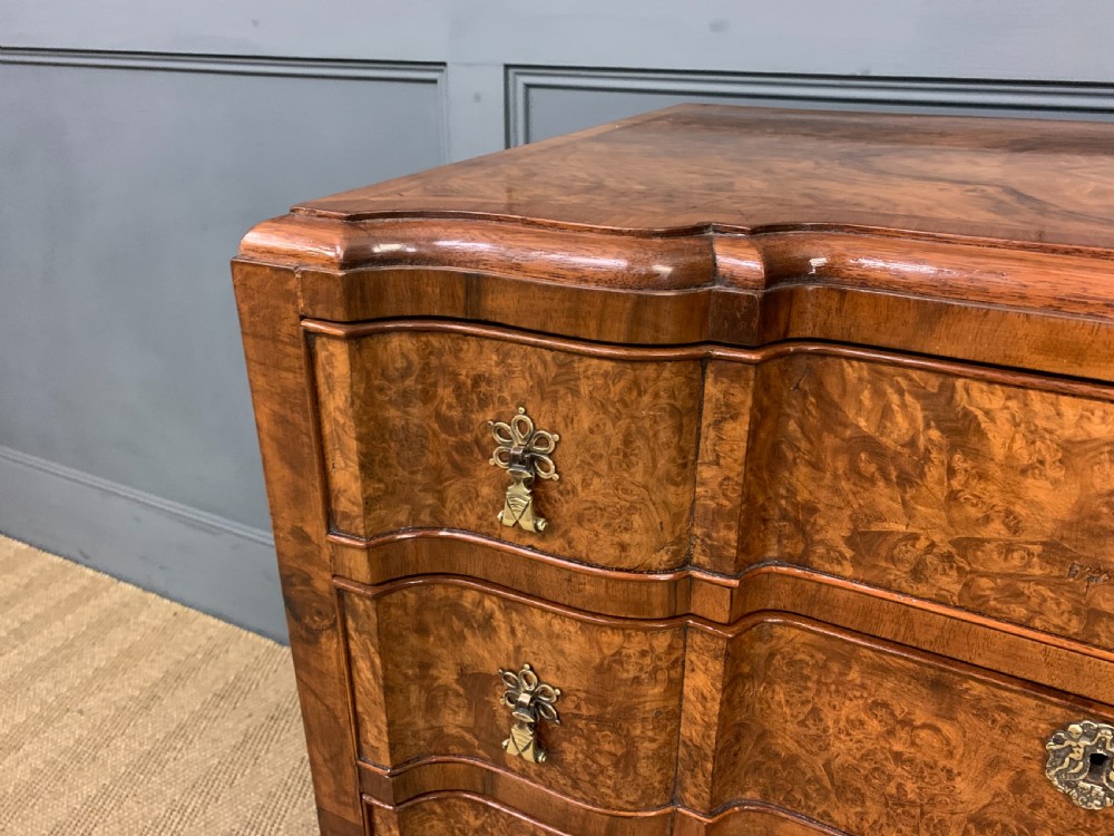 Burr Walnut Serpentine Chest of Drawers View VIII