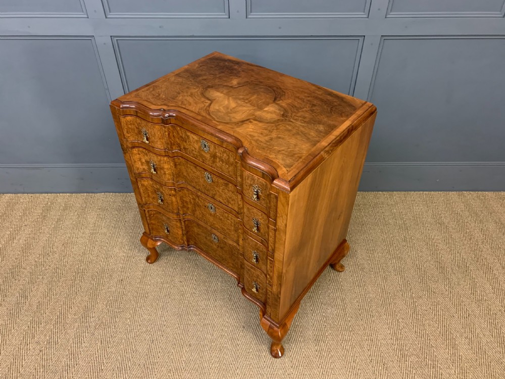 Burr Walnut Serpentine Chest of Drawers View XIII