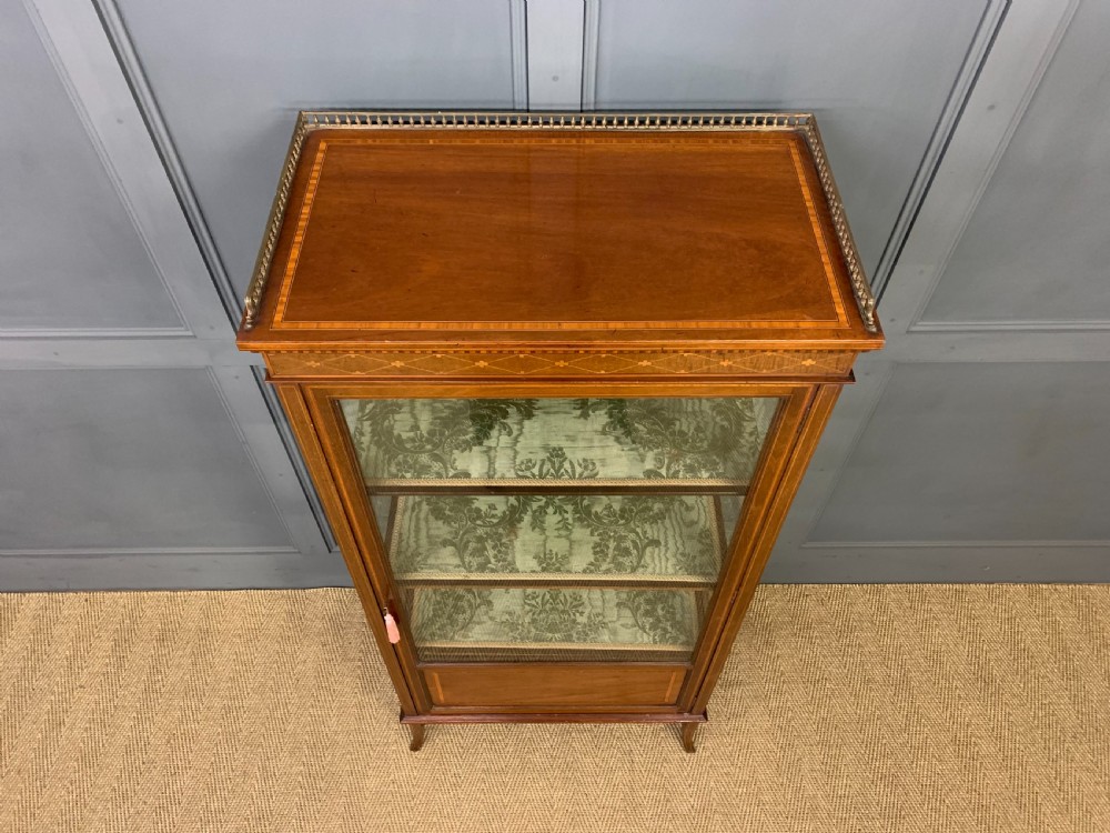 Inlaid Mahogany Display Cabinet by Jas Shoolbred View III