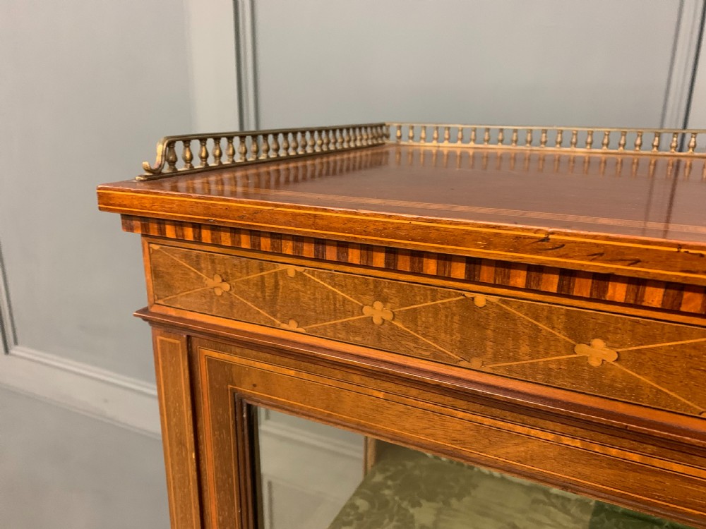 Inlaid Mahogany Display Cabinet by Jas Shoolbred View IV